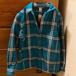 NWT Duluth Trading Company Quilted Flannel women's M